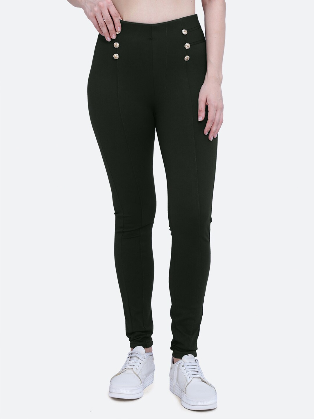 

FCK-3 Women Regular Fit Jeggings, Green