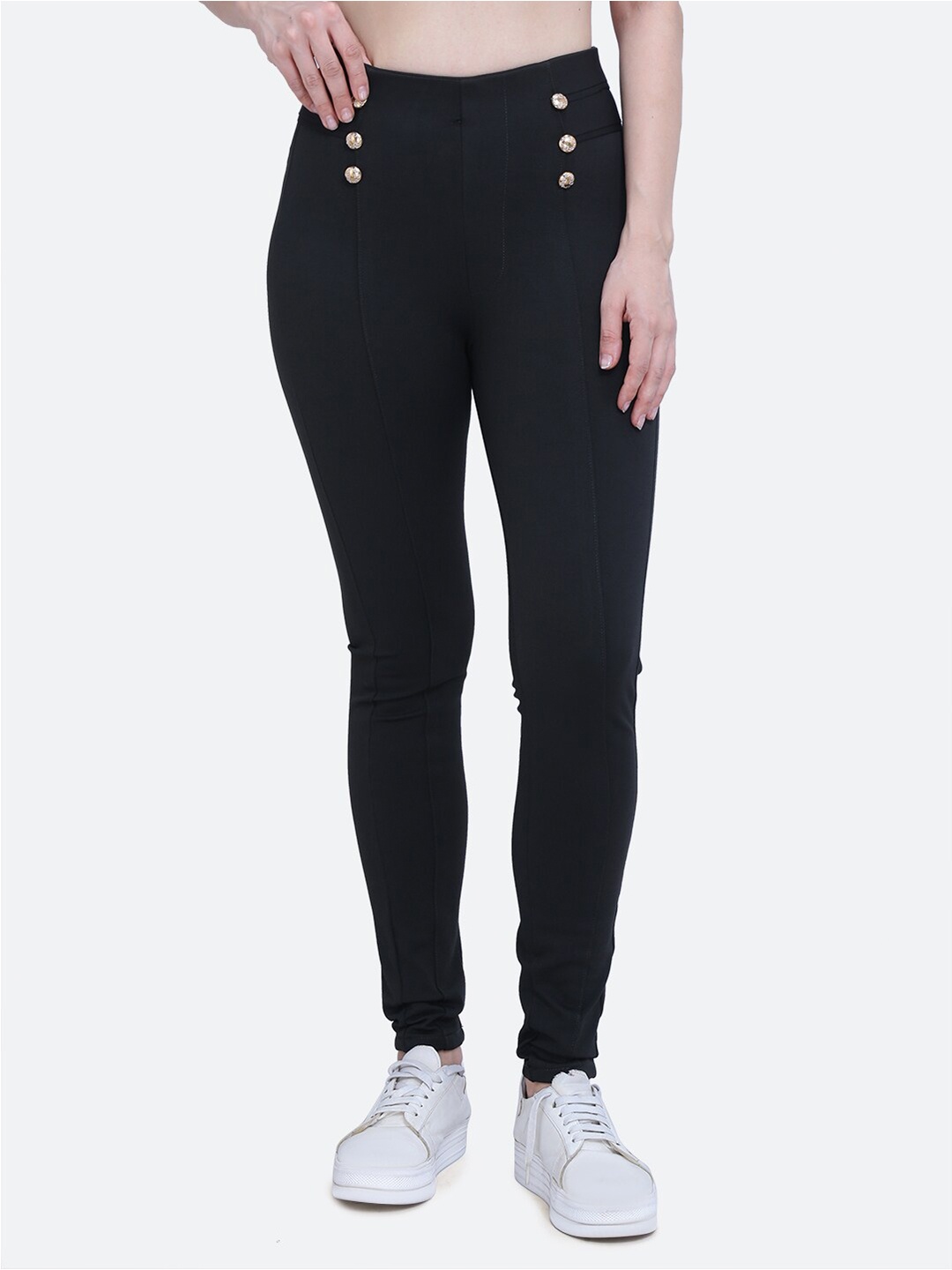 

FCK-3 Women Regular Fit Jeggings, Black