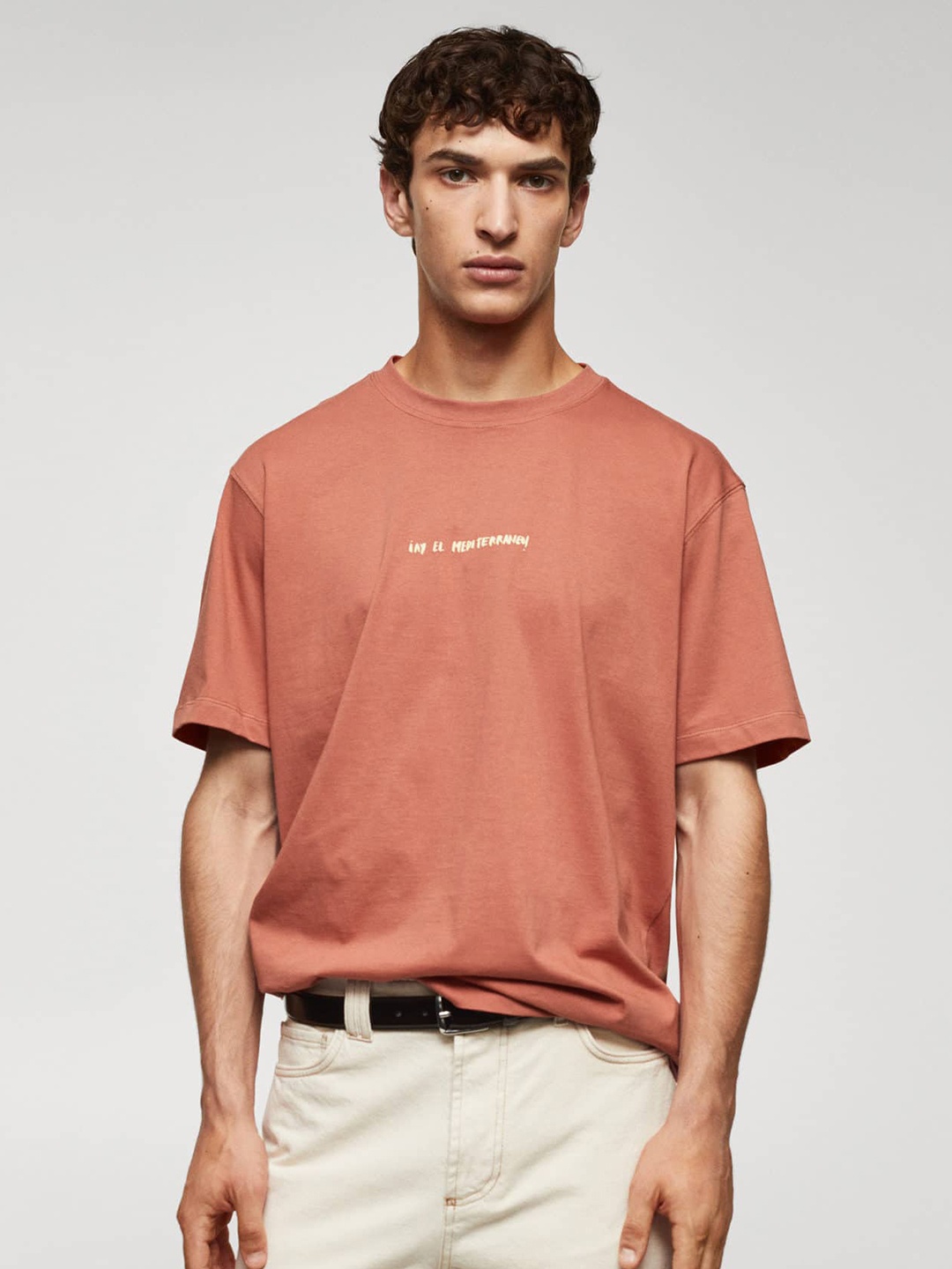 

Adriana Eskenazi x MANGO MAN Back Printed Pure Cotton T-shirt, Orange