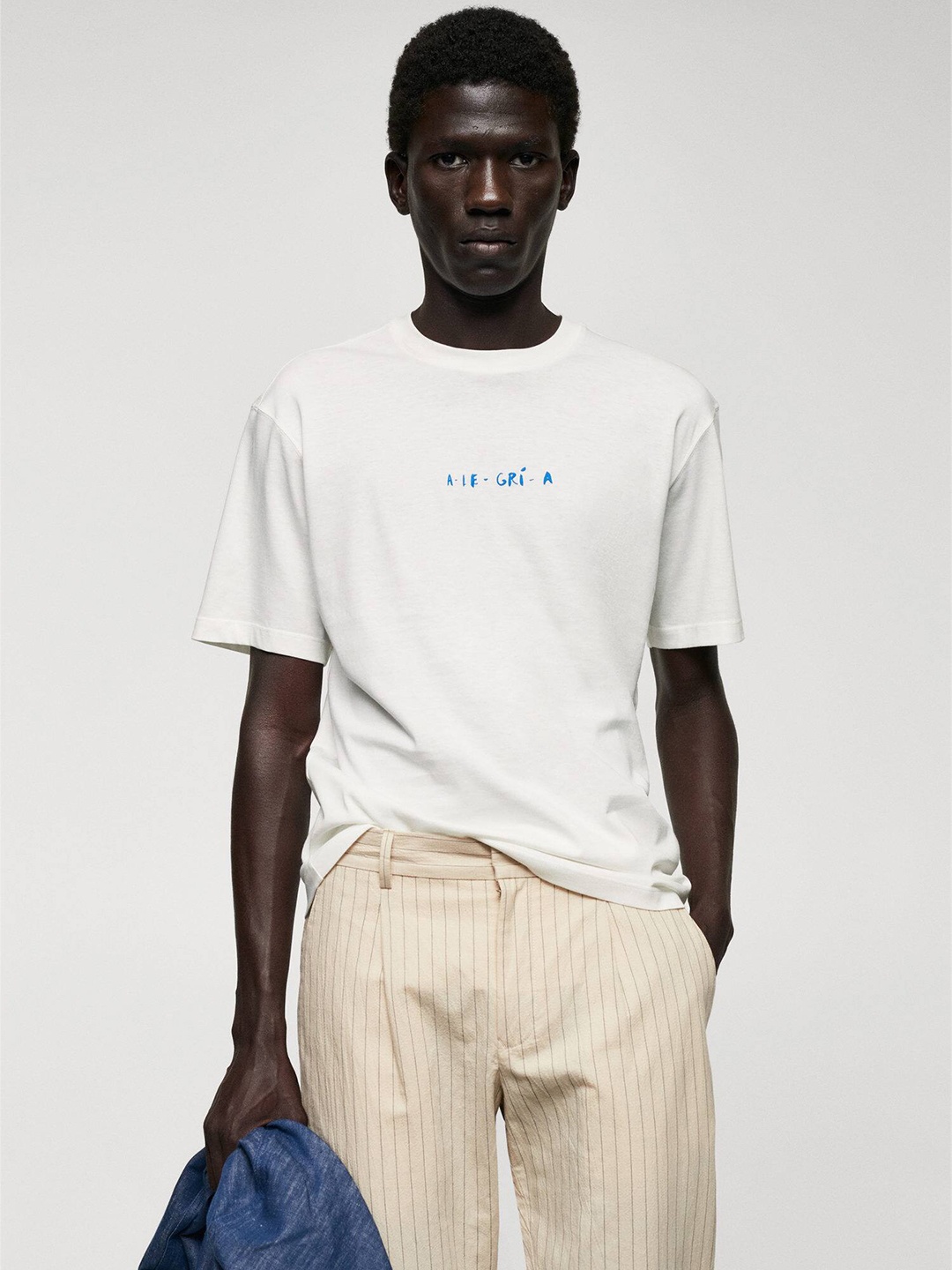 

Adriana Eskenazi x MANGO MAN Printed Pure Cotton T-shirt, Off white