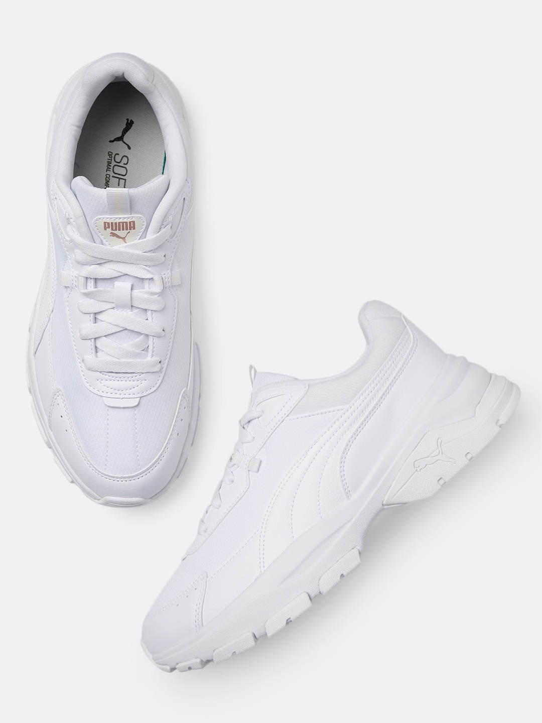 

Puma Women Cassia Via Leather Sneakers, White
