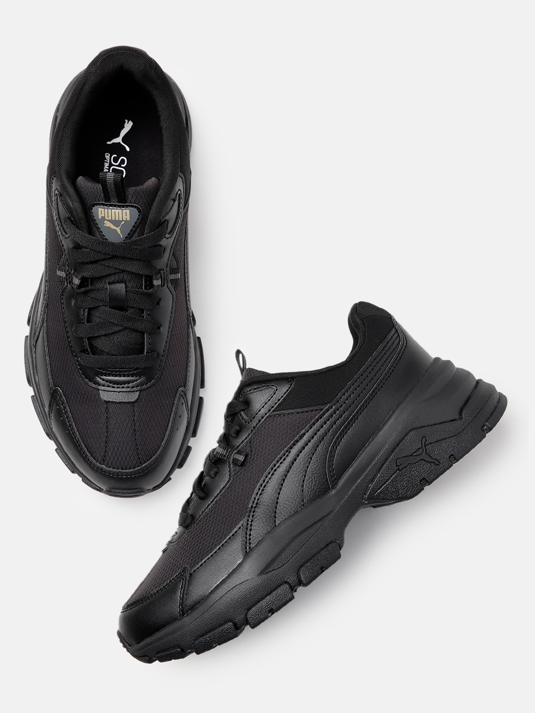 

Puma Women Cassia Via Leather Sneakers, Black
