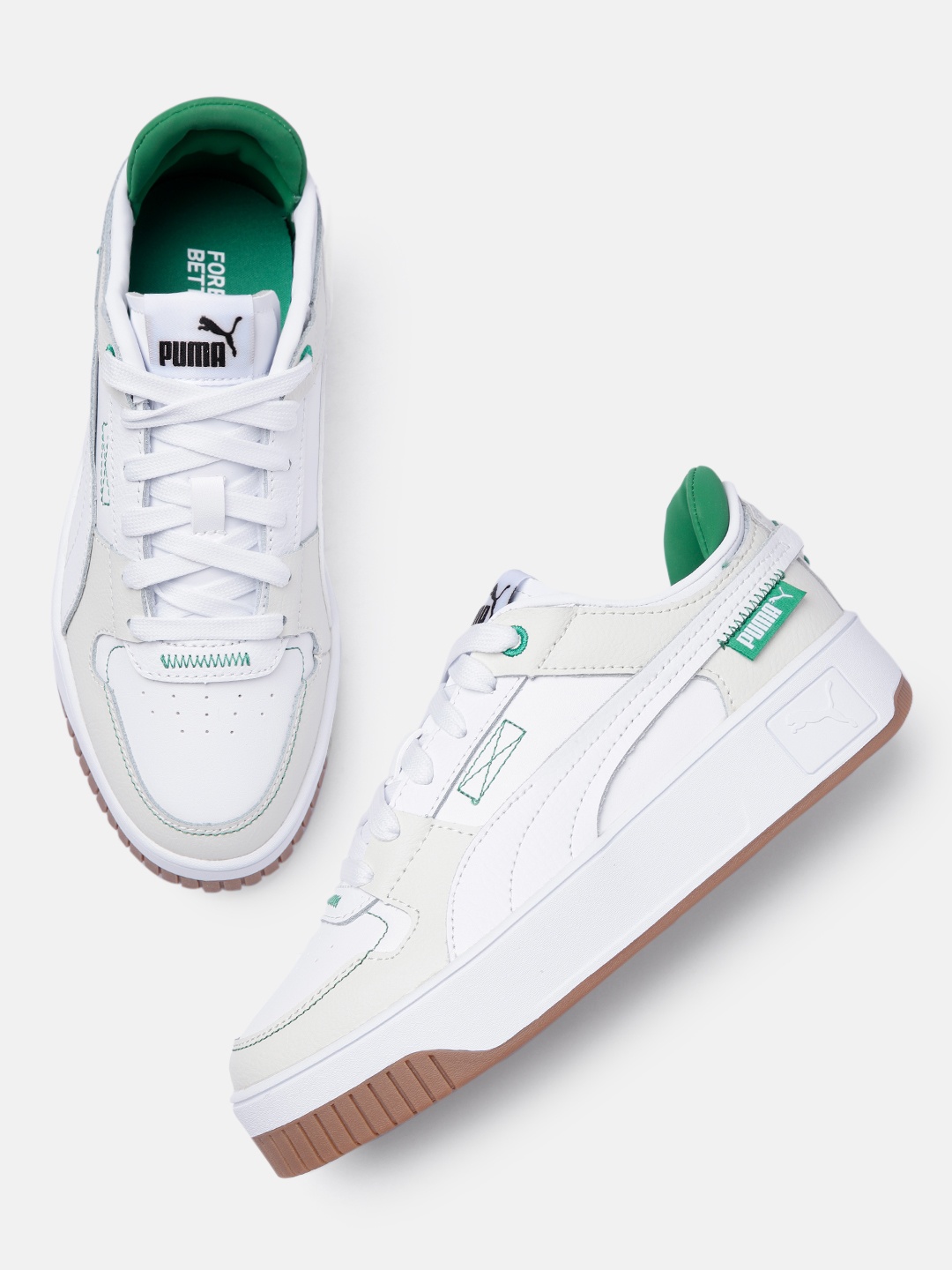 

Puma Women Carina Street VTG Perforations Leather Sneakers, White