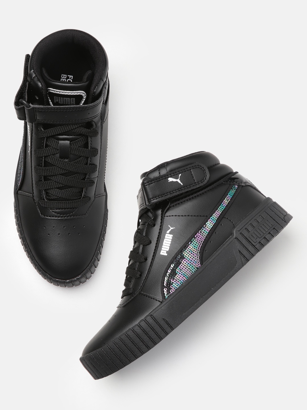 

Puma Women Carina 2.0 Mid-Top Sneakers, Black