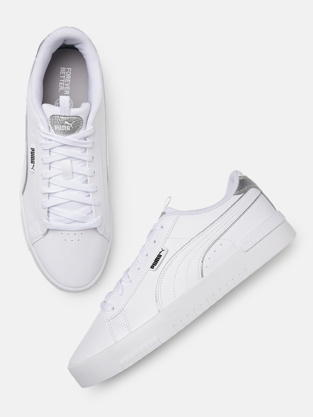 

Puma Women Jada Renew Pop-Up Metallic Perforated Sneakers, White