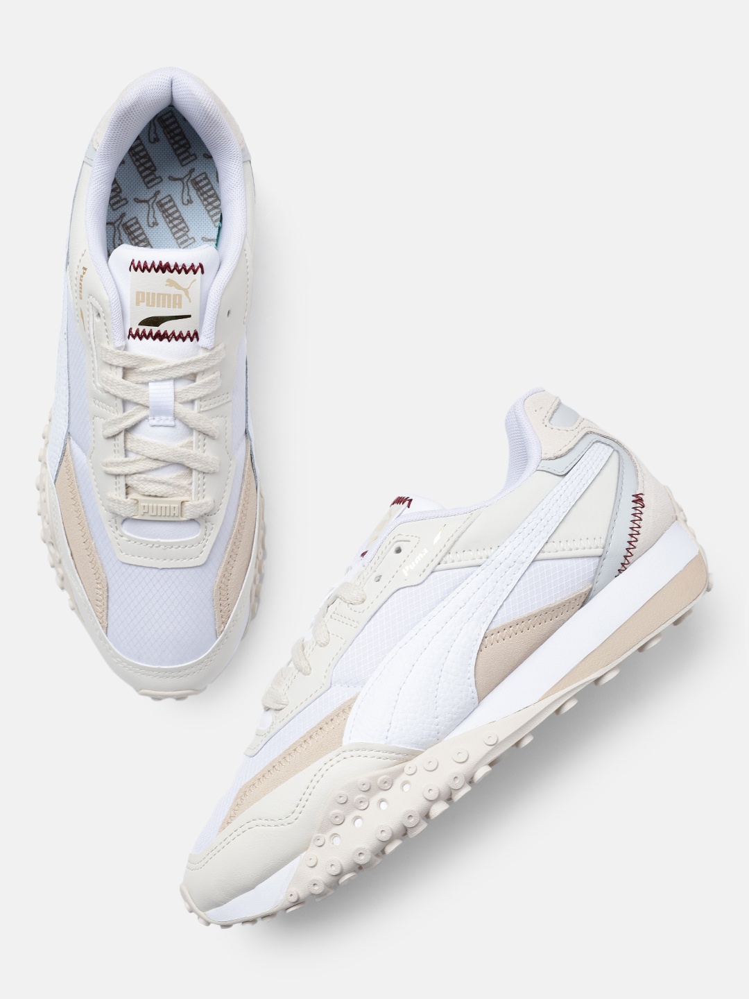 

Puma Women Blktop Rider Soft Textured Sneakers, White