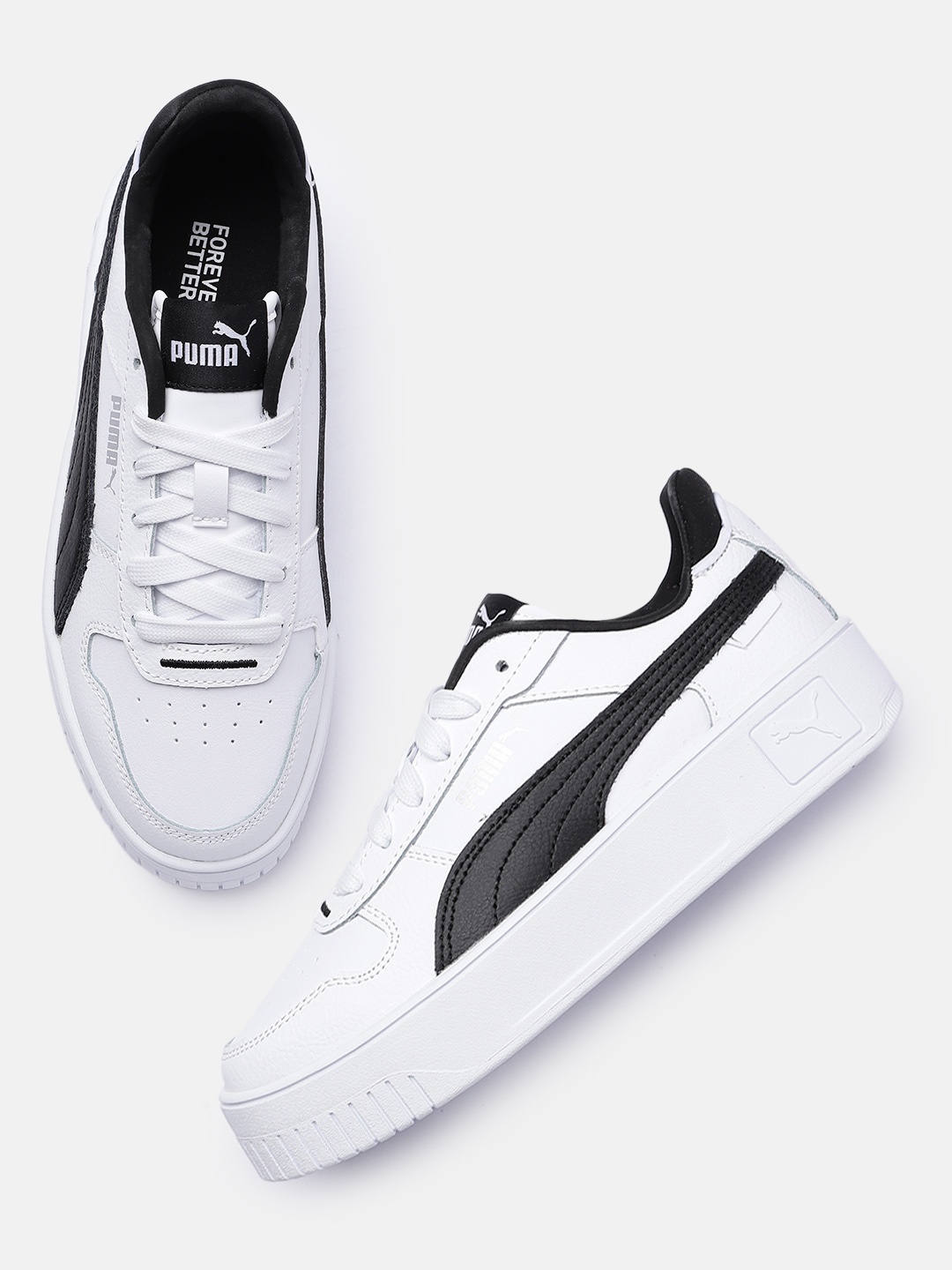 

Puma Women Perforated Leather Sneakers, White