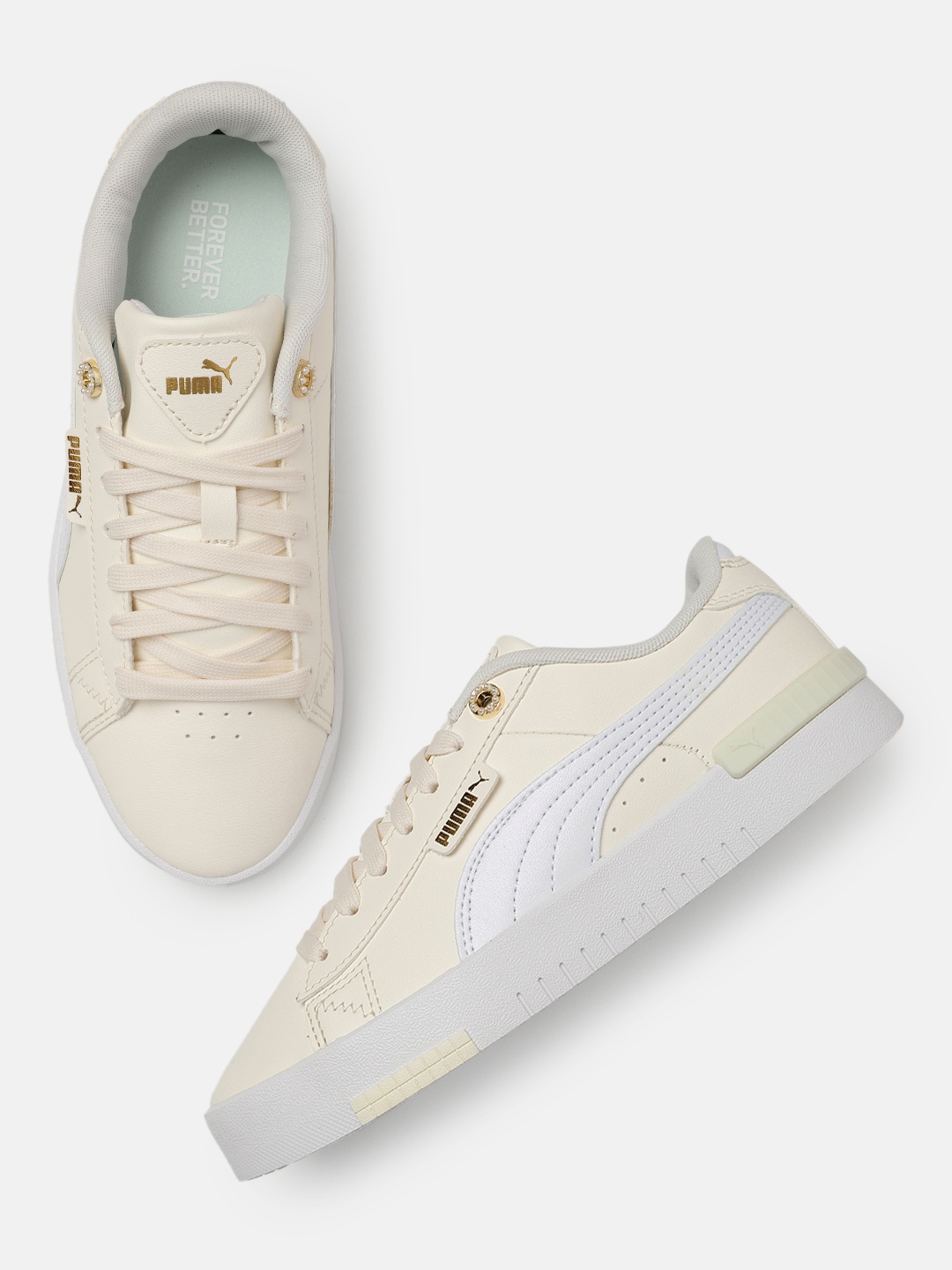 

Puma Women Perforated Sneakers, Off white