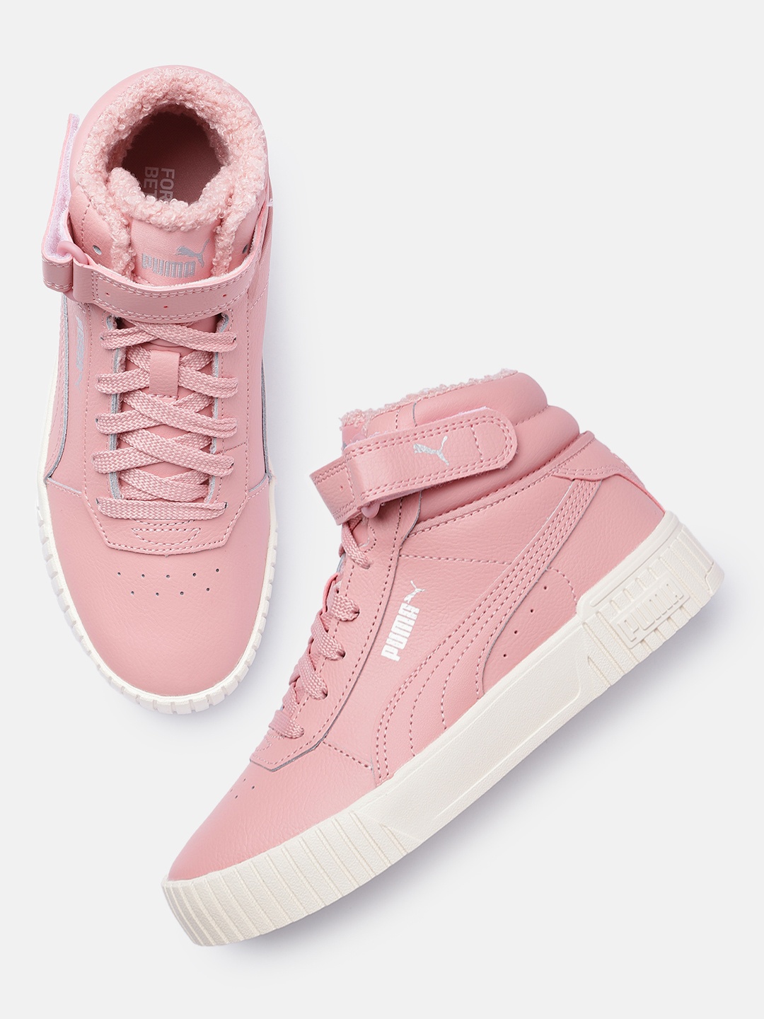 

Puma Women Carina 2.0 Mid-Top Leather Sneakers, Pink