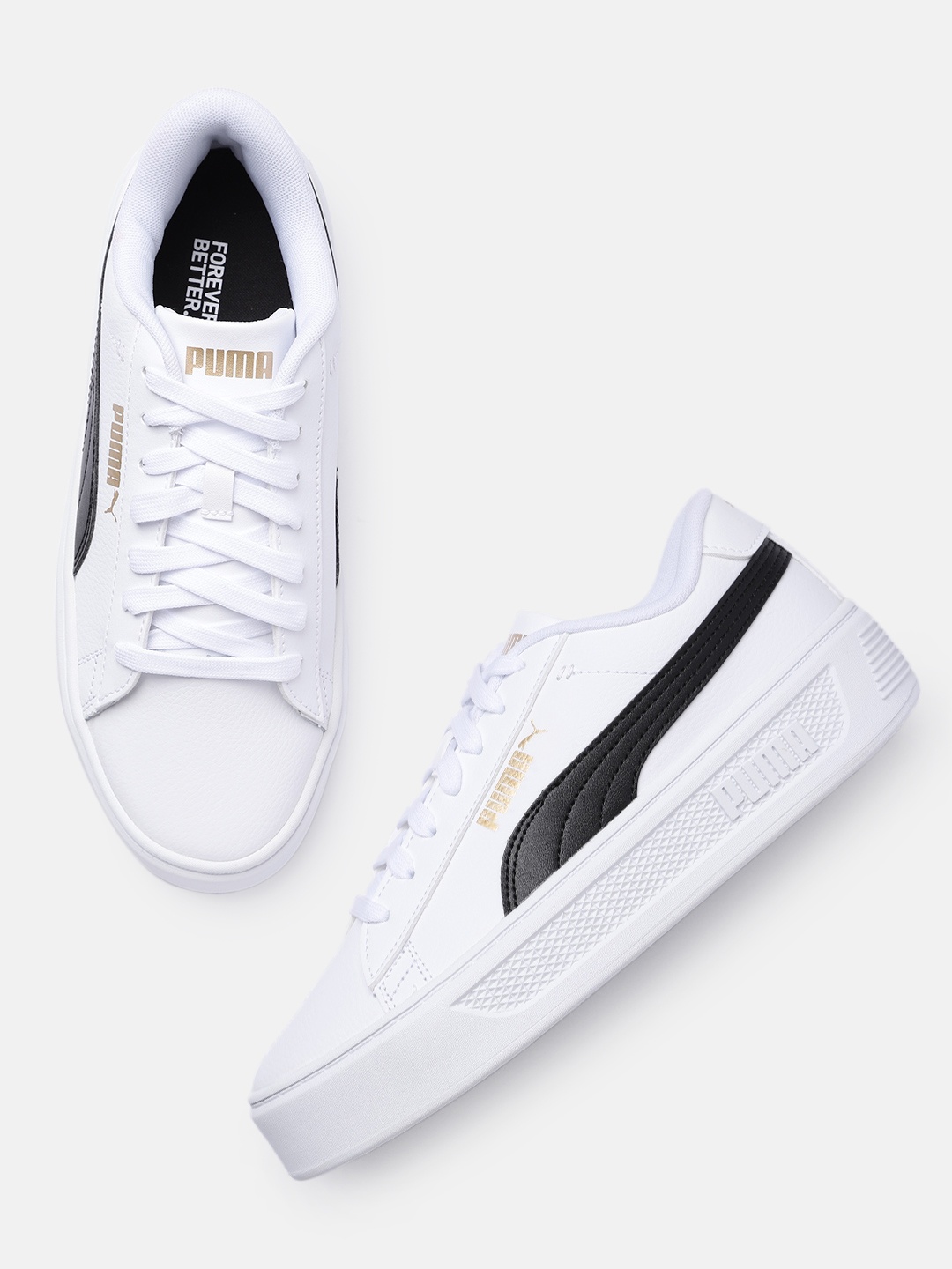 

Puma Women Smash Platform v3 Leather Sneakers, White