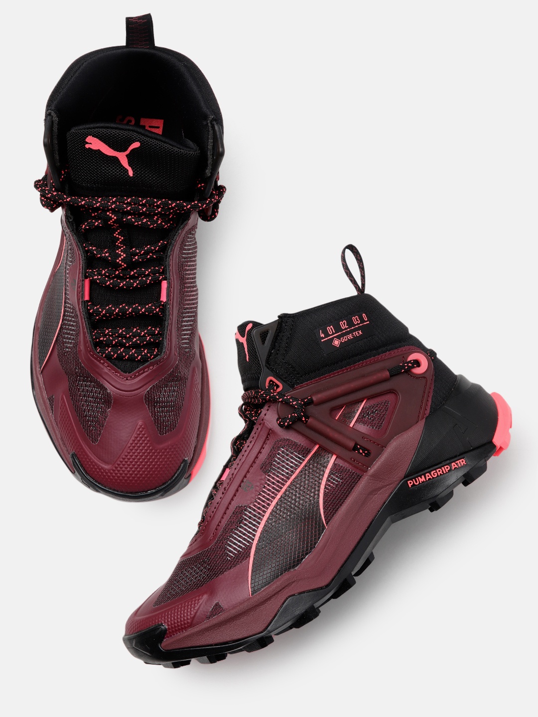 

Puma Women Explore Nitro Mid Gore Tex Trekking Shoes, Red
