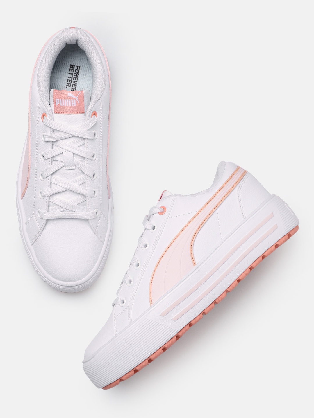 

Puma Women Leather Sneakers, White