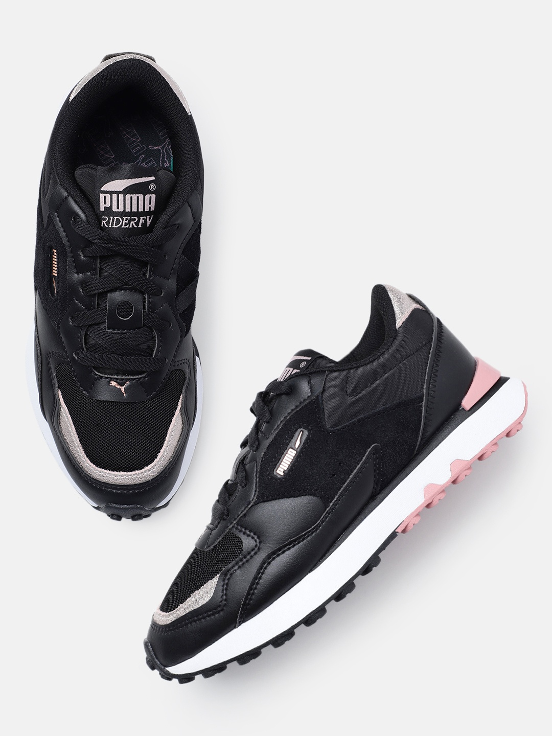 

Puma Women Rider FVW Glam Textured Sneakers, Black