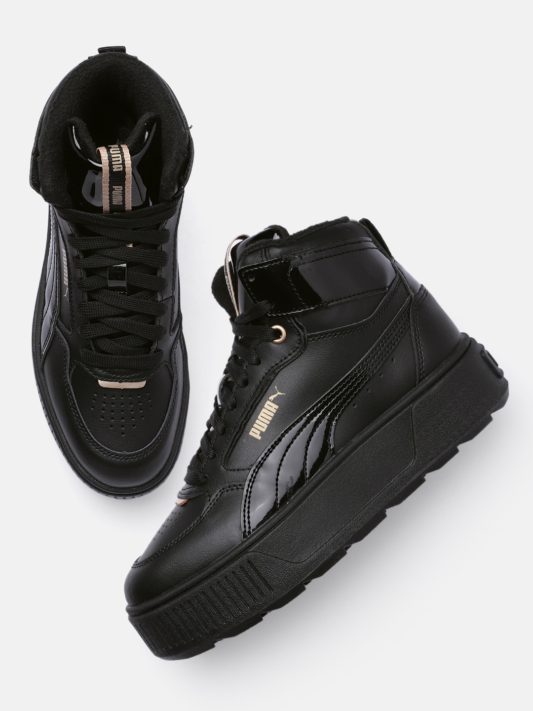 

Puma Women Karmen Rebelle Mid-Top Sneakers, Black