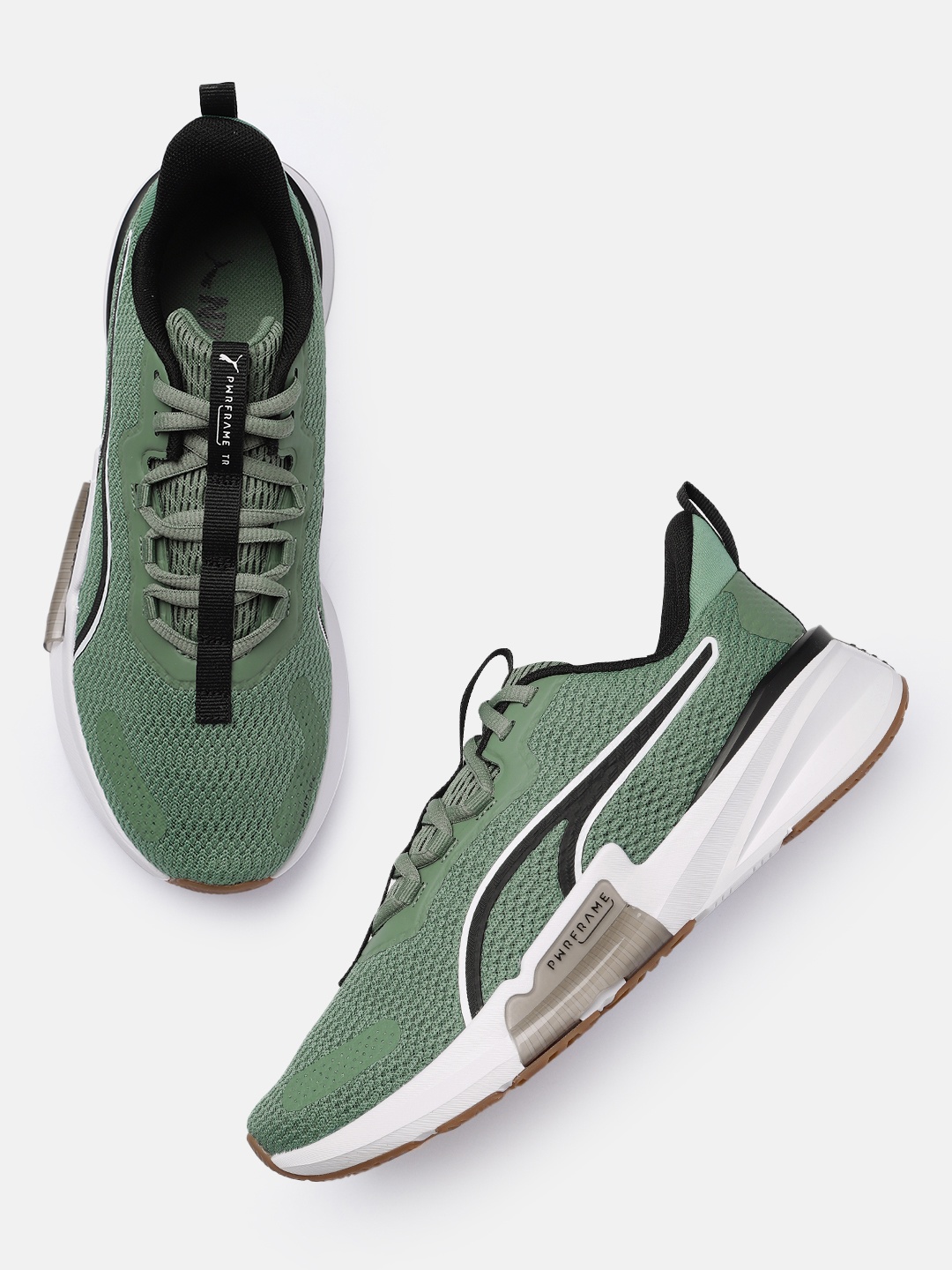 

Puma Men Textured PWRFrame 2 Training Or Gym Shoes, Green
