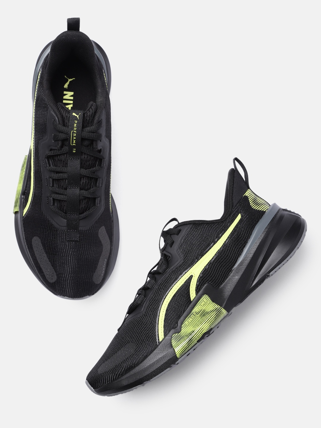 

Puma Men Textured PWRFrame TR 2 Hyperwave Training Or Gym Shoes, Black