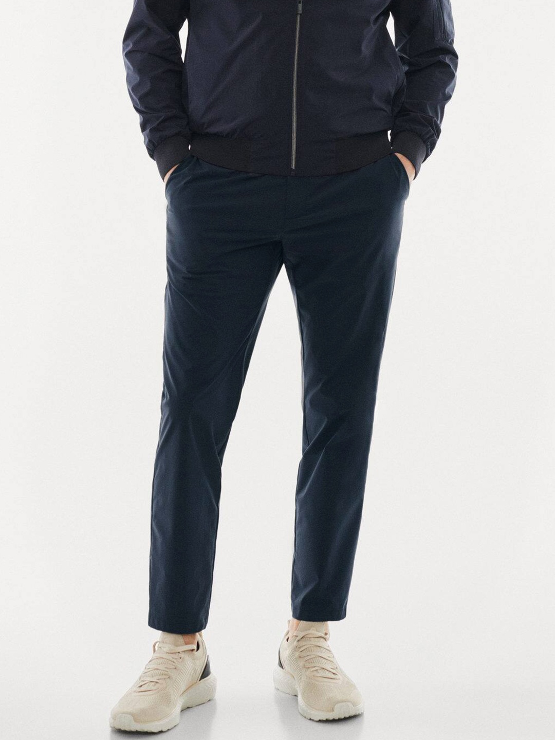 

MANGO MAN Water Repellent Trousers, Navy blue
