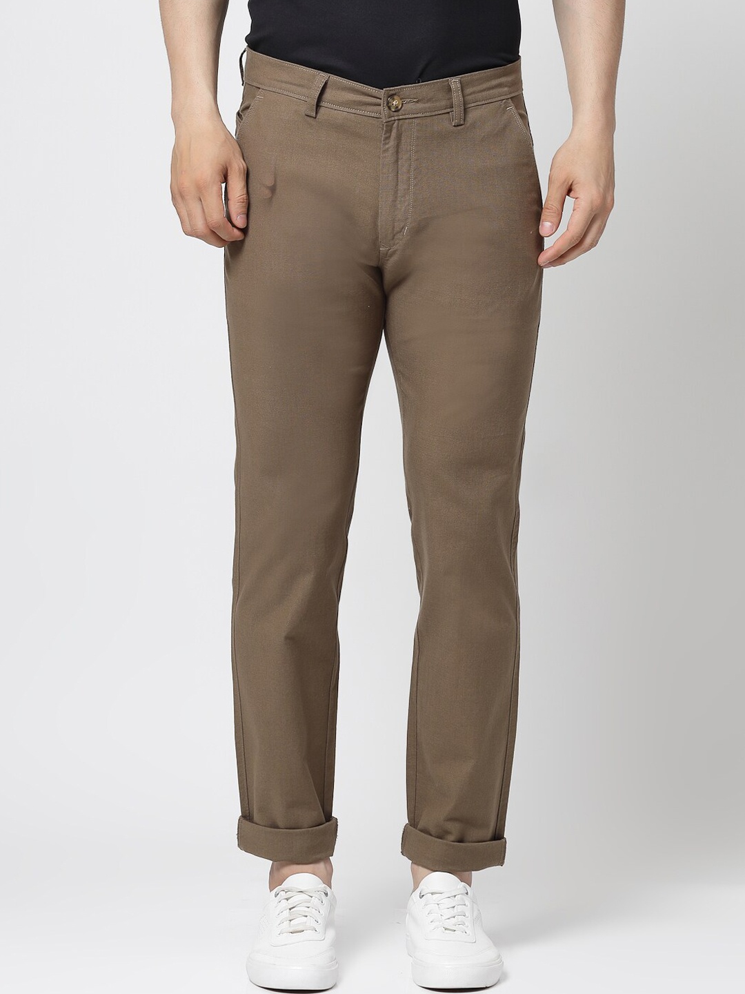 

TNG Men Slim Fit Trousers, Brown