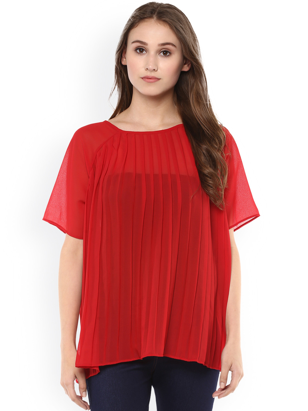 

Kazo Women Red Solid Top