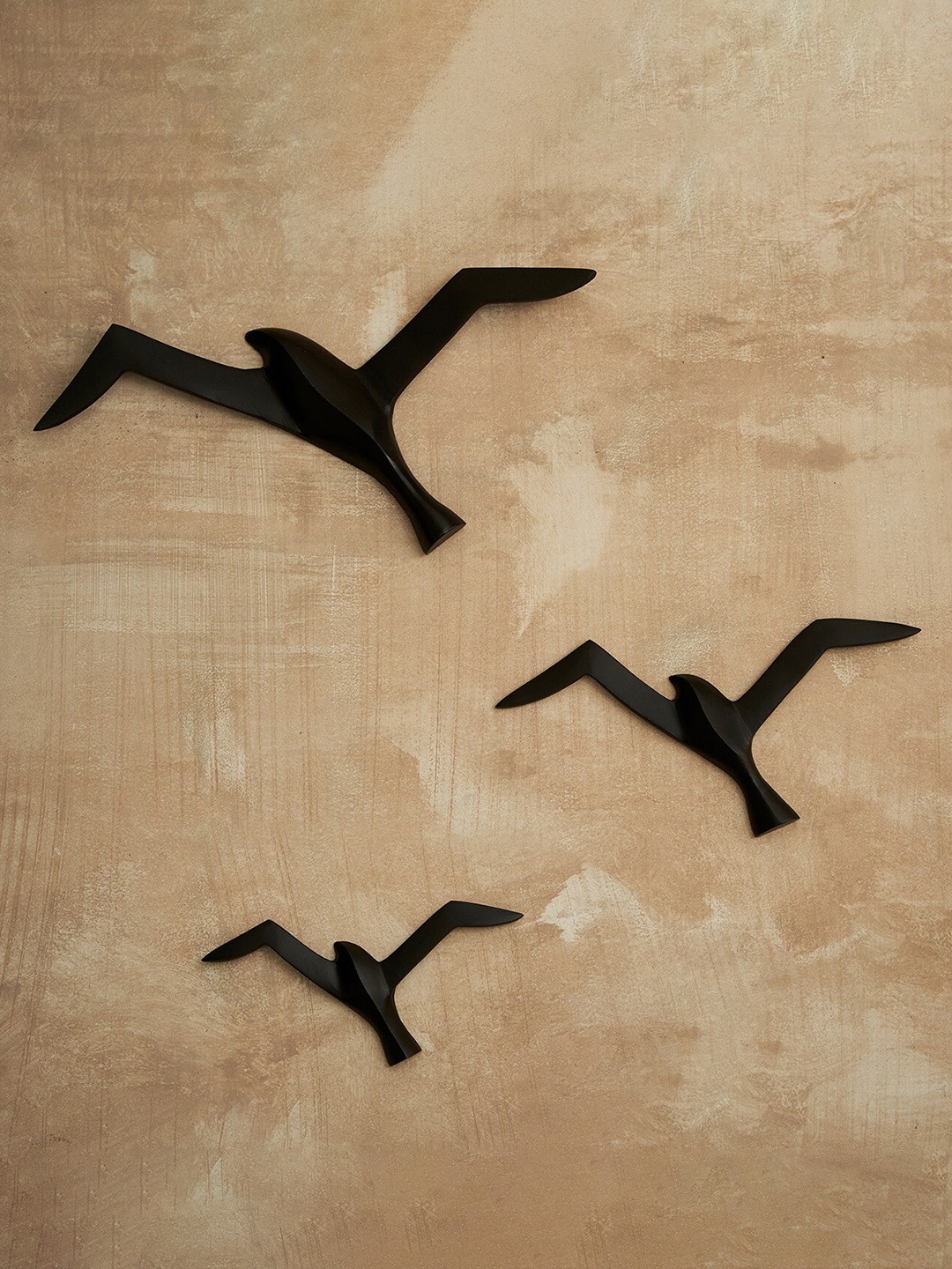 

DecorTwist 3-Pcs Metal Black Seagull Bird Wall Hanging for Wall Decor