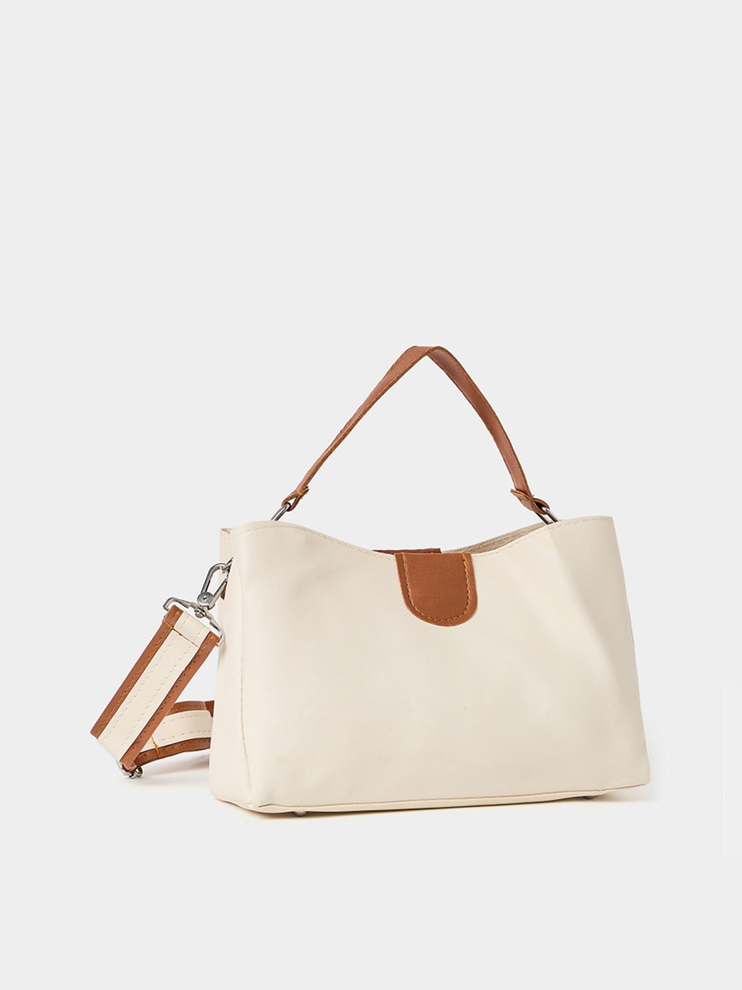 

Styli White PU Structured Handheld Bag