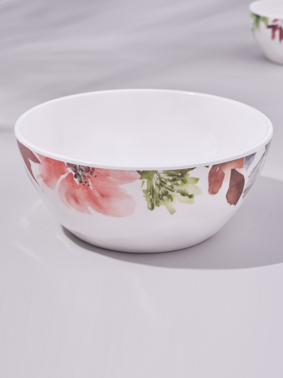 

Home Centre Hello Spring White & Pink Printed Melamine Serving Bowl