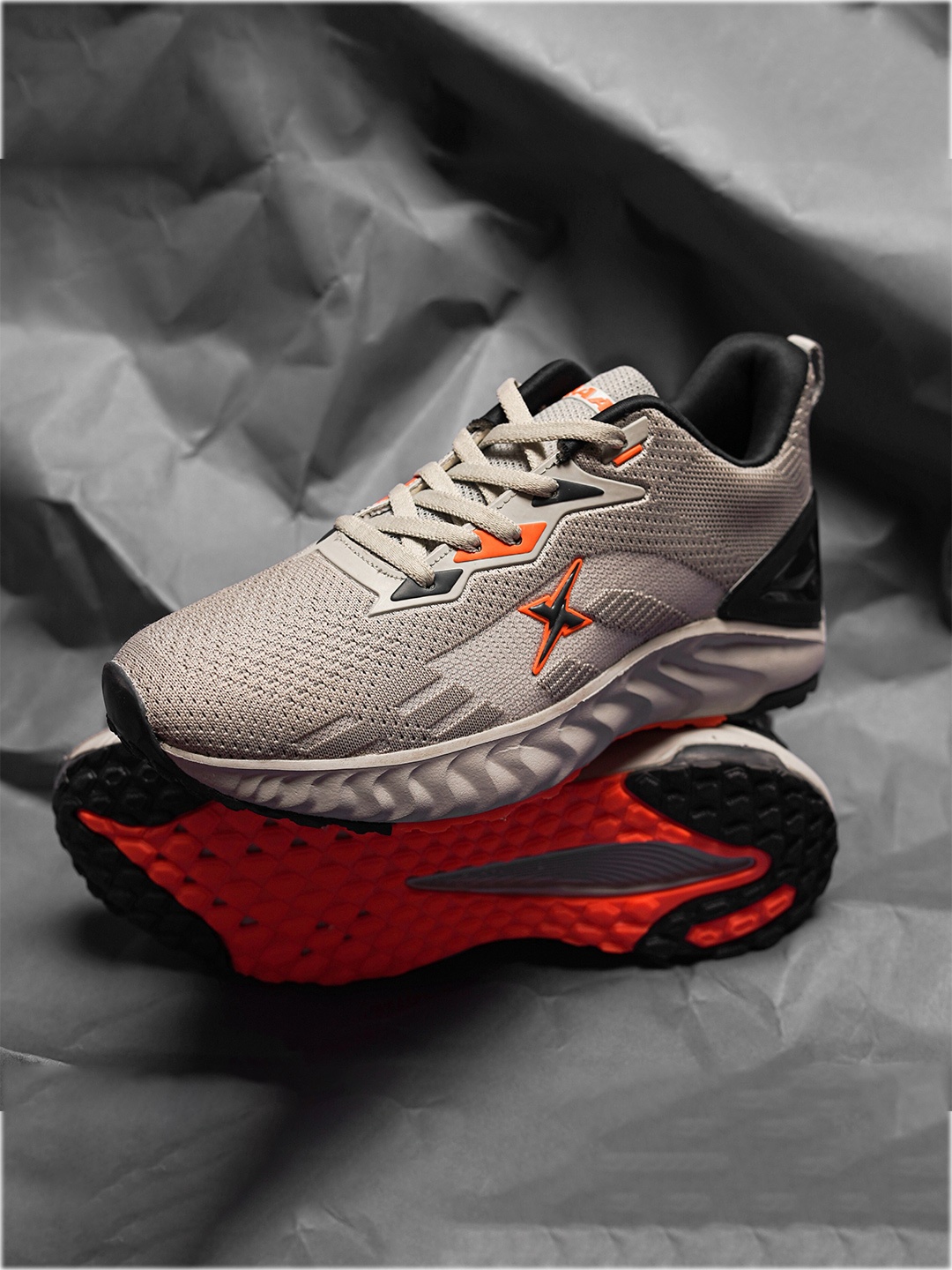 

KRAASA Men Textile Running Shoes, Grey