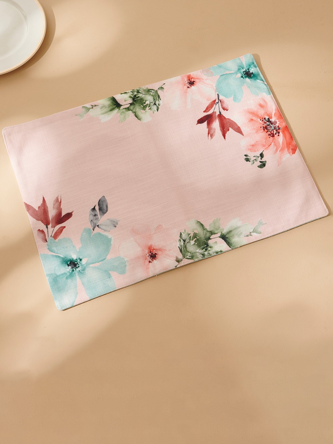 

Home Centre Pink & Blue Printed Reversible Table Placemat
