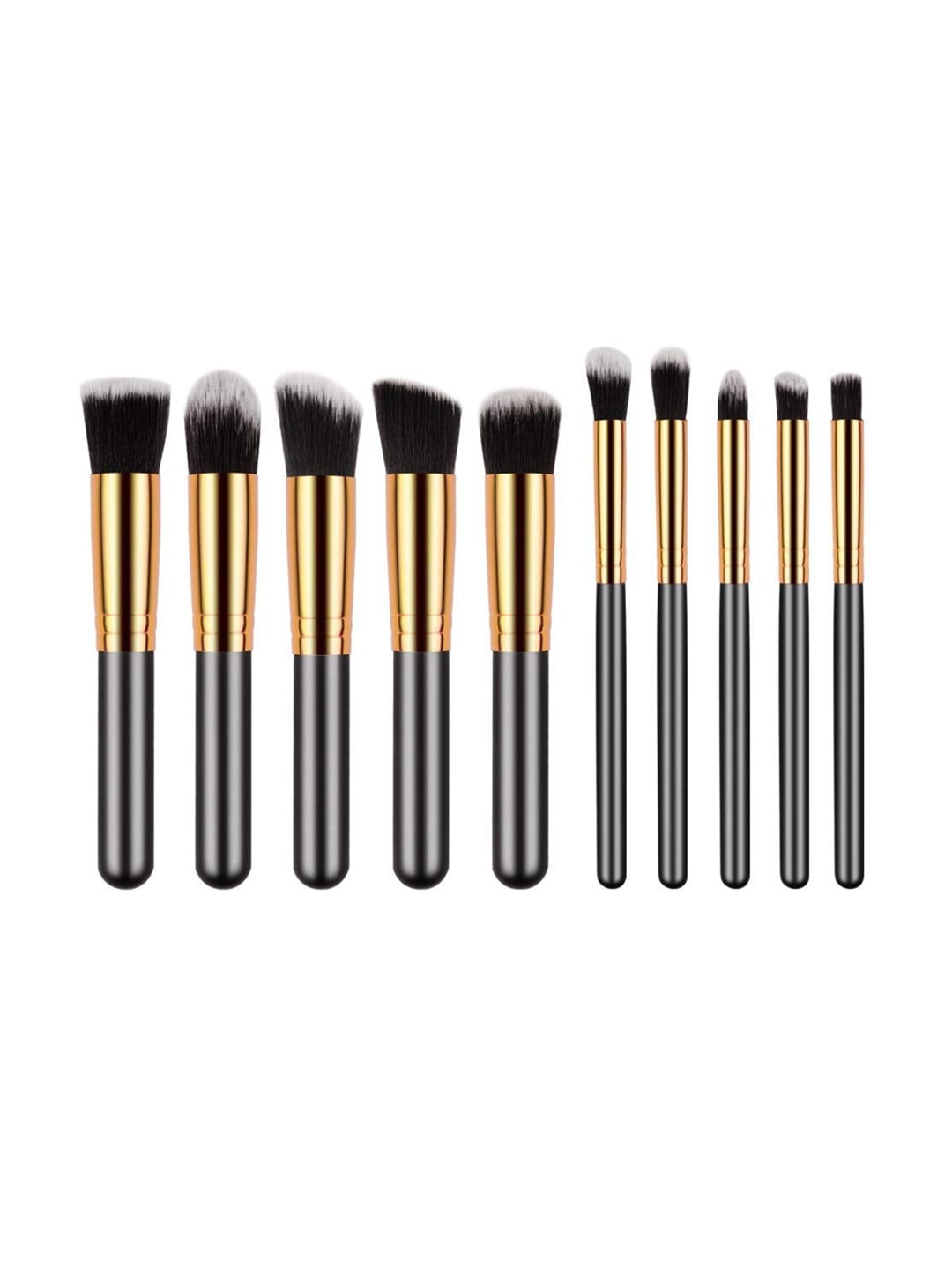 

DALUCI Set of 10 Professional Makeup Brushes, Black