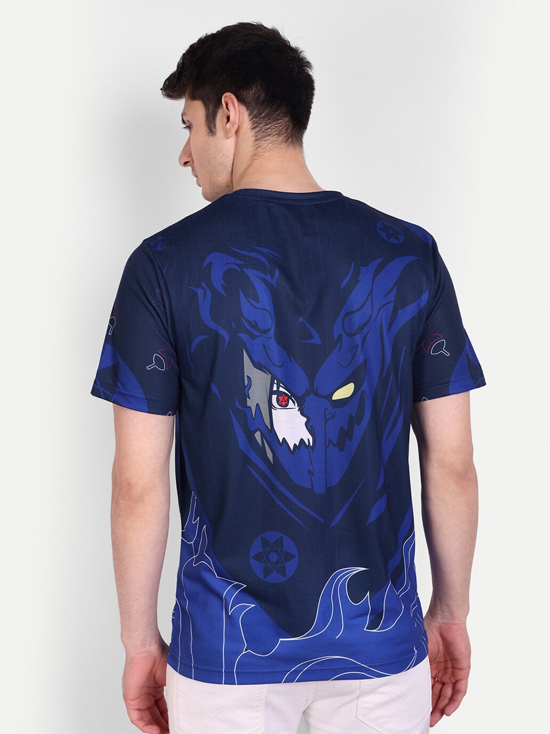 

Fans Army Abstract Printed Pure Cotton T-shirt, Navy blue