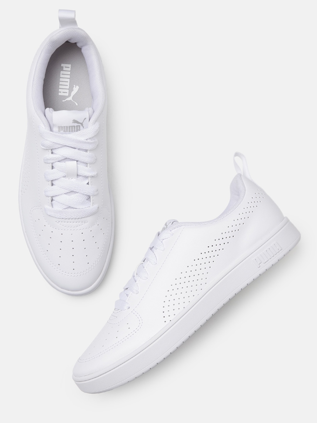 

Puma Unisex Rickie Perforated Sneakers, White