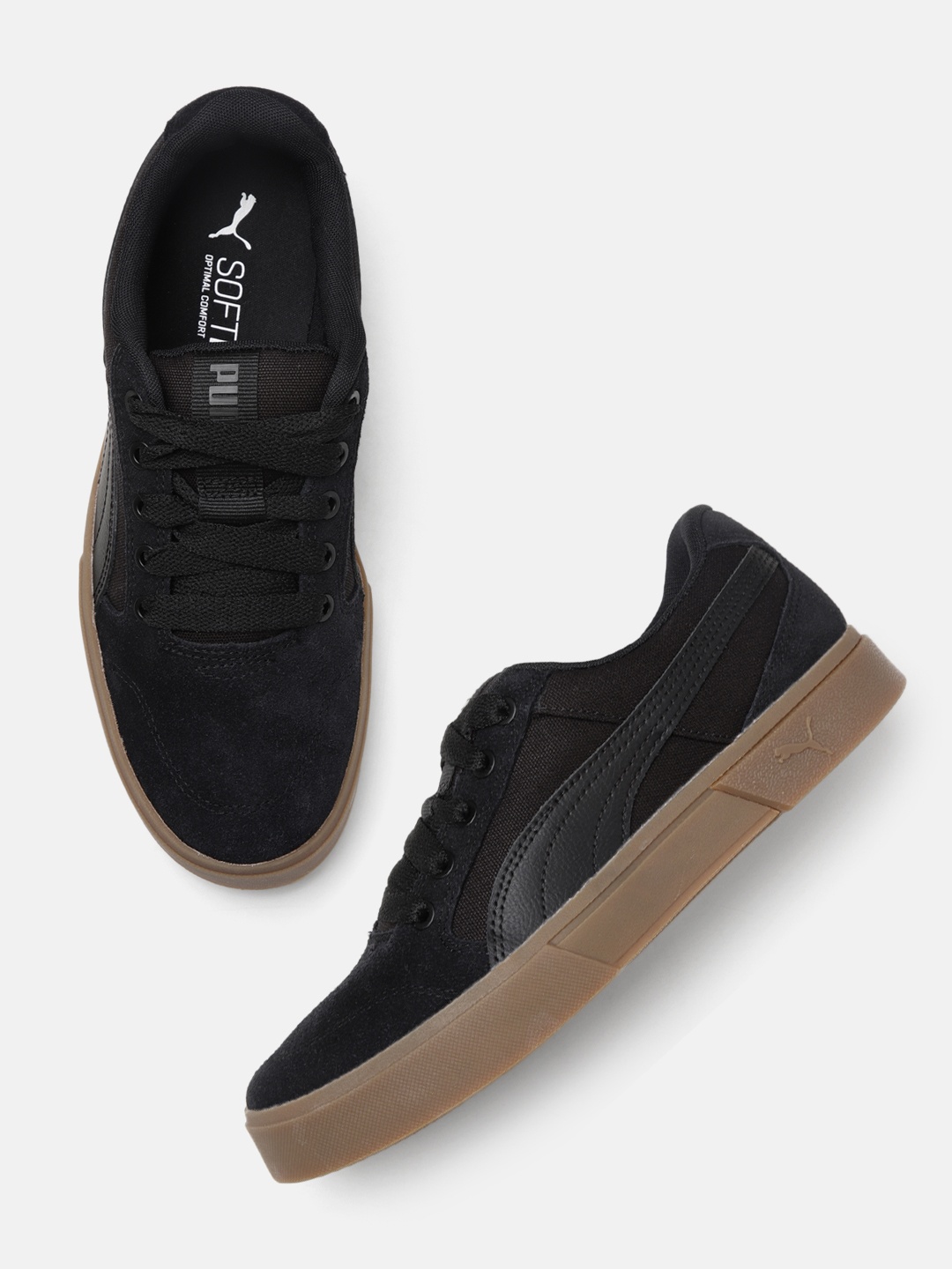 

Puma Unisex C-Rey Suede Sneakers, Black