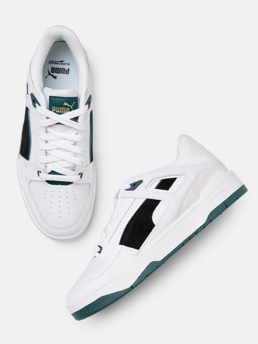 

Puma Unisex Perforated Leather Sneakers, White