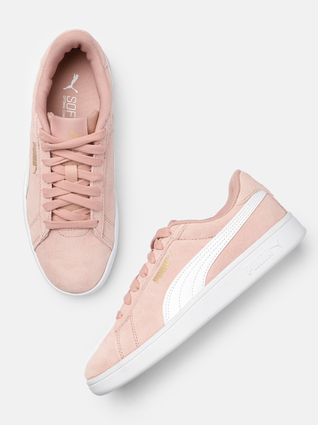 

Puma Unisex Smash 3.0 Suede Sneakers, Pink