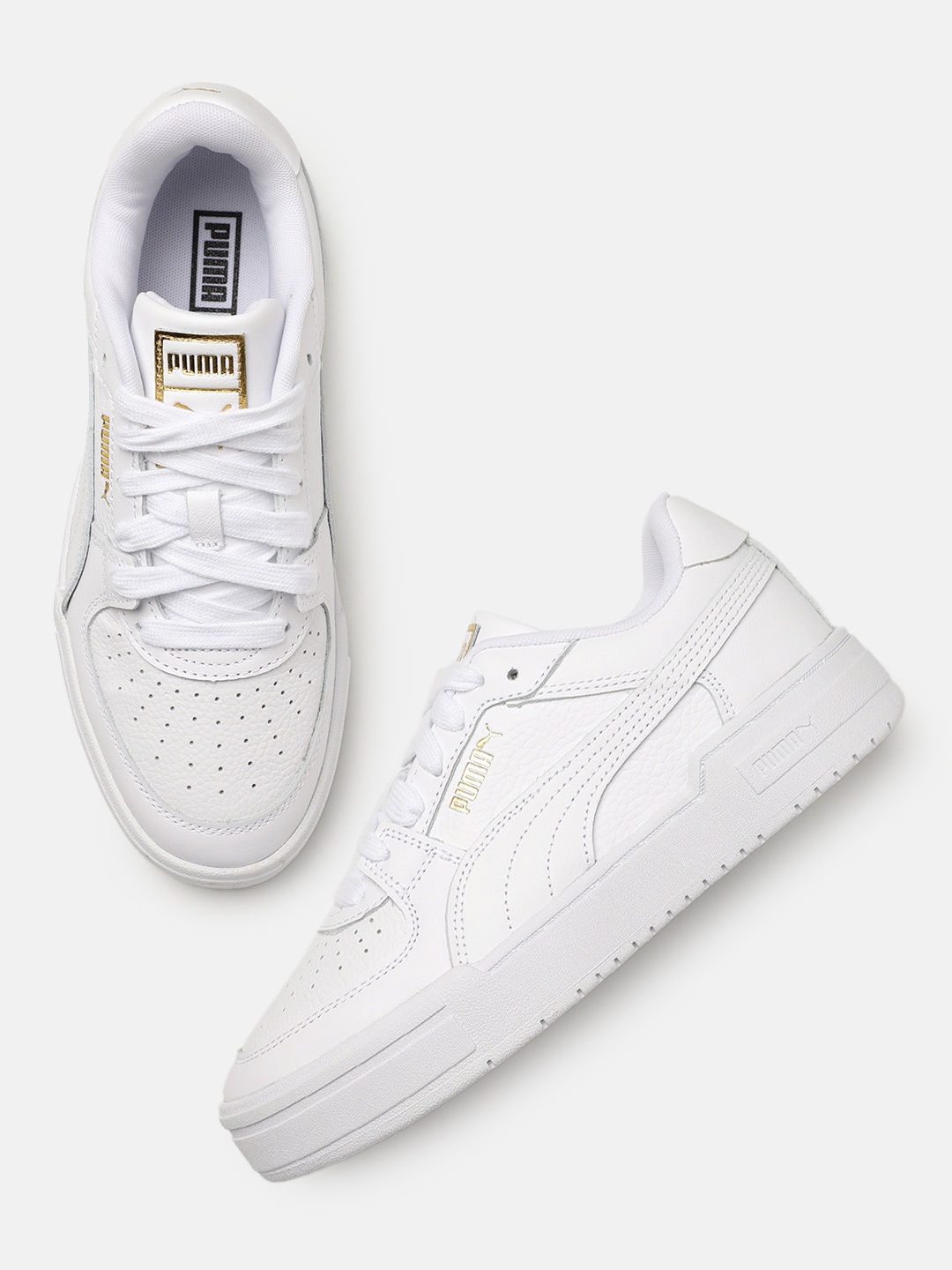 

Puma Unisex CA Pro Classic Leather Sneakers, White