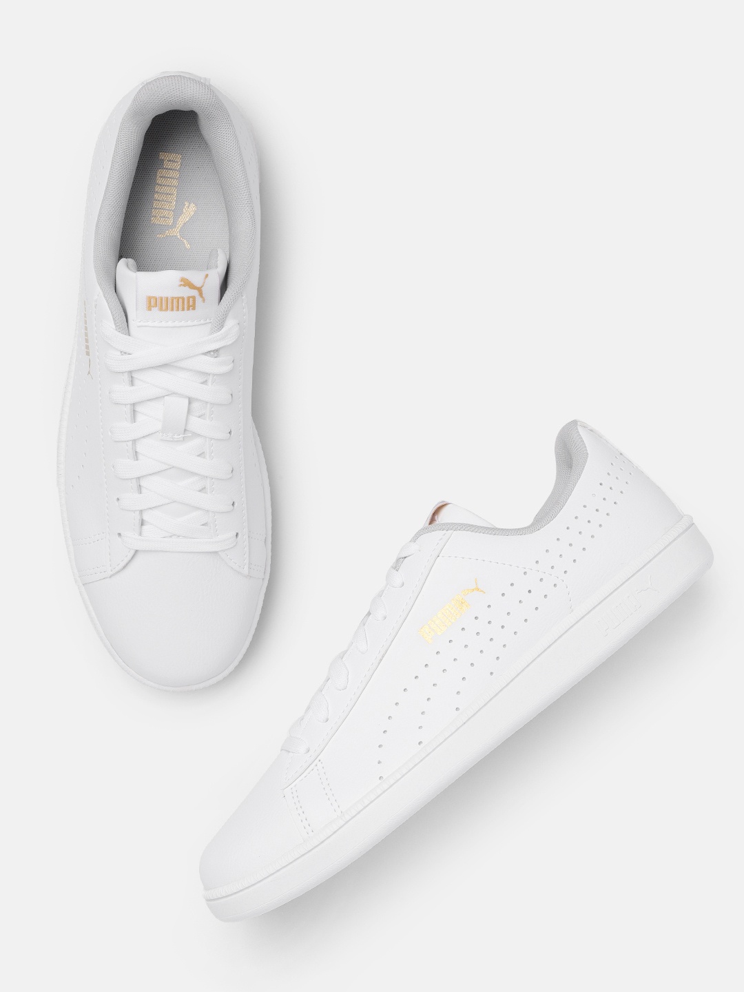 

Puma Unisex UP PERF Perforated Sneakers, White