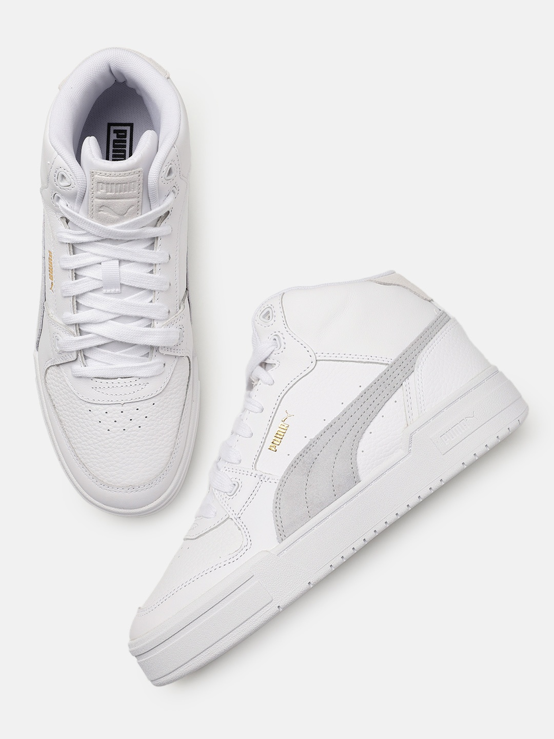 

Puma Unisex CA Pro Mid-Top Heritage Leather Sneakers, White