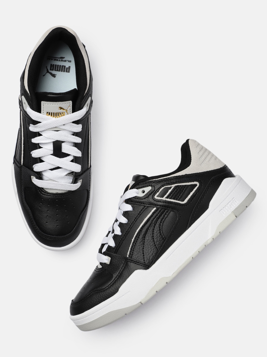 

Puma Unisex Slipstream Leather Sneakers, Black