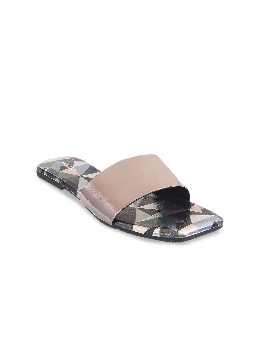 

Mochi No Backstrap Open Toe Flats, Grey