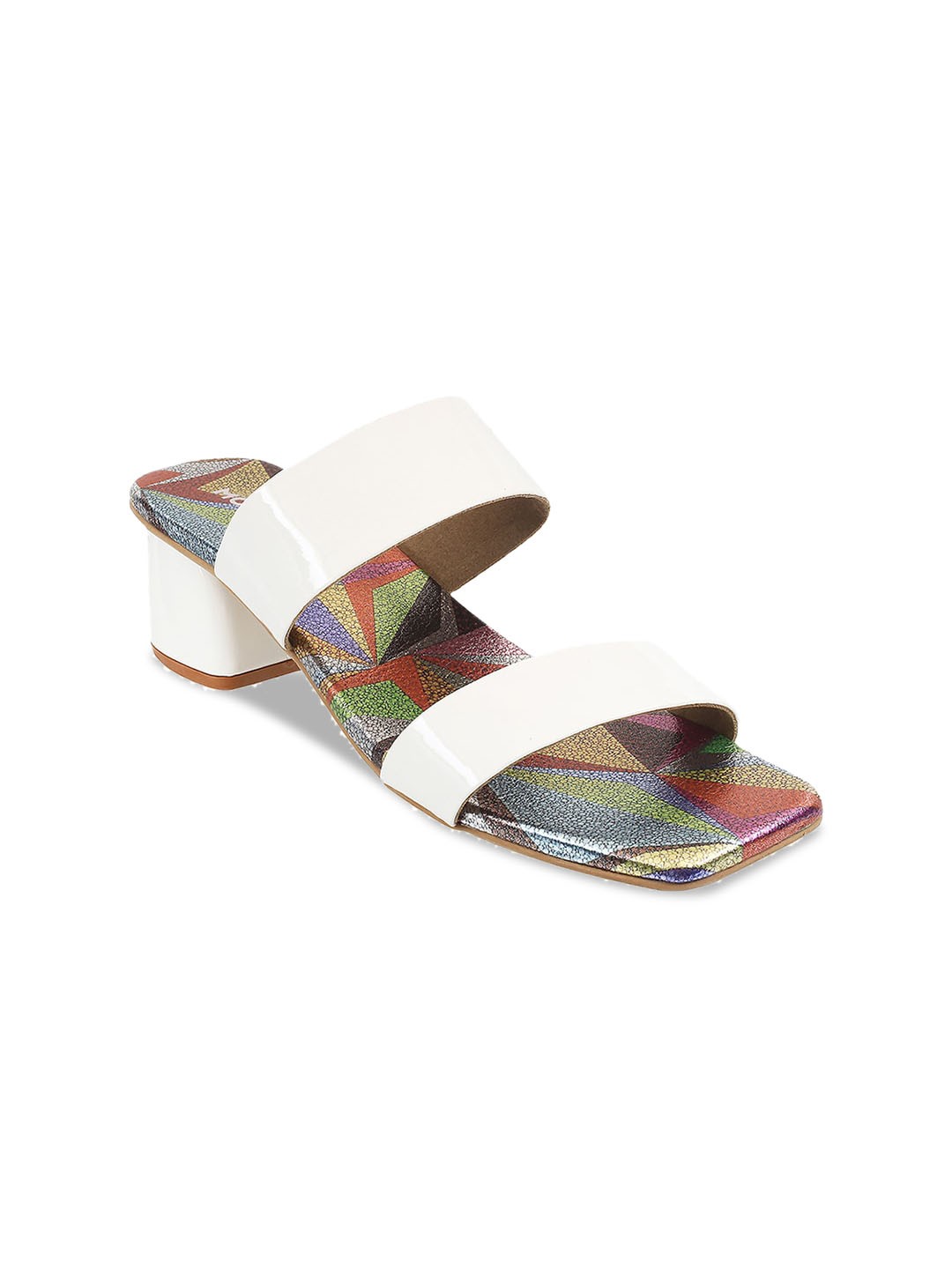 

Mochi Two Strap Block Heels, White