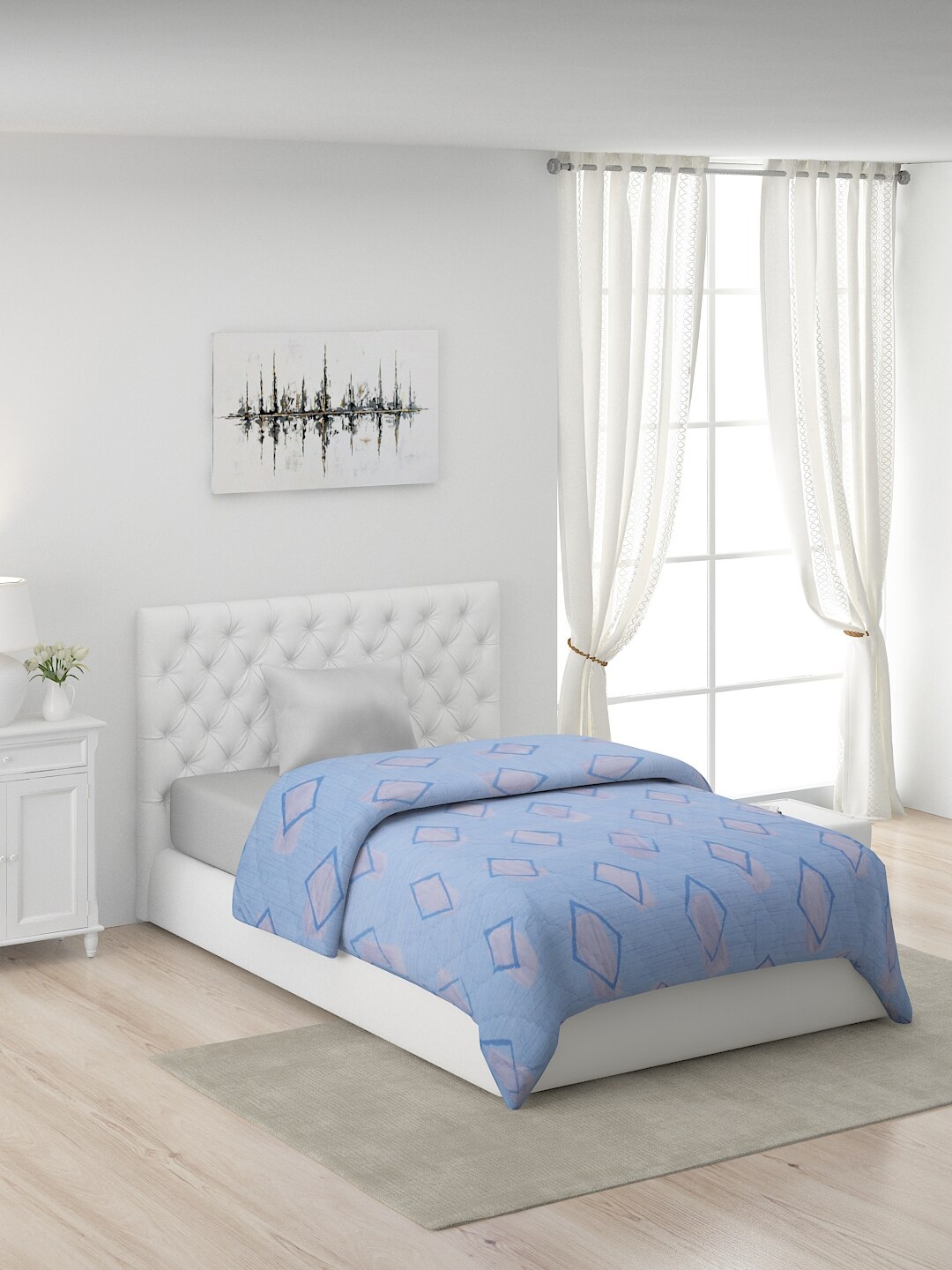 

Nivasam Blue AC Room 120 GSM Single Bed Comforter
