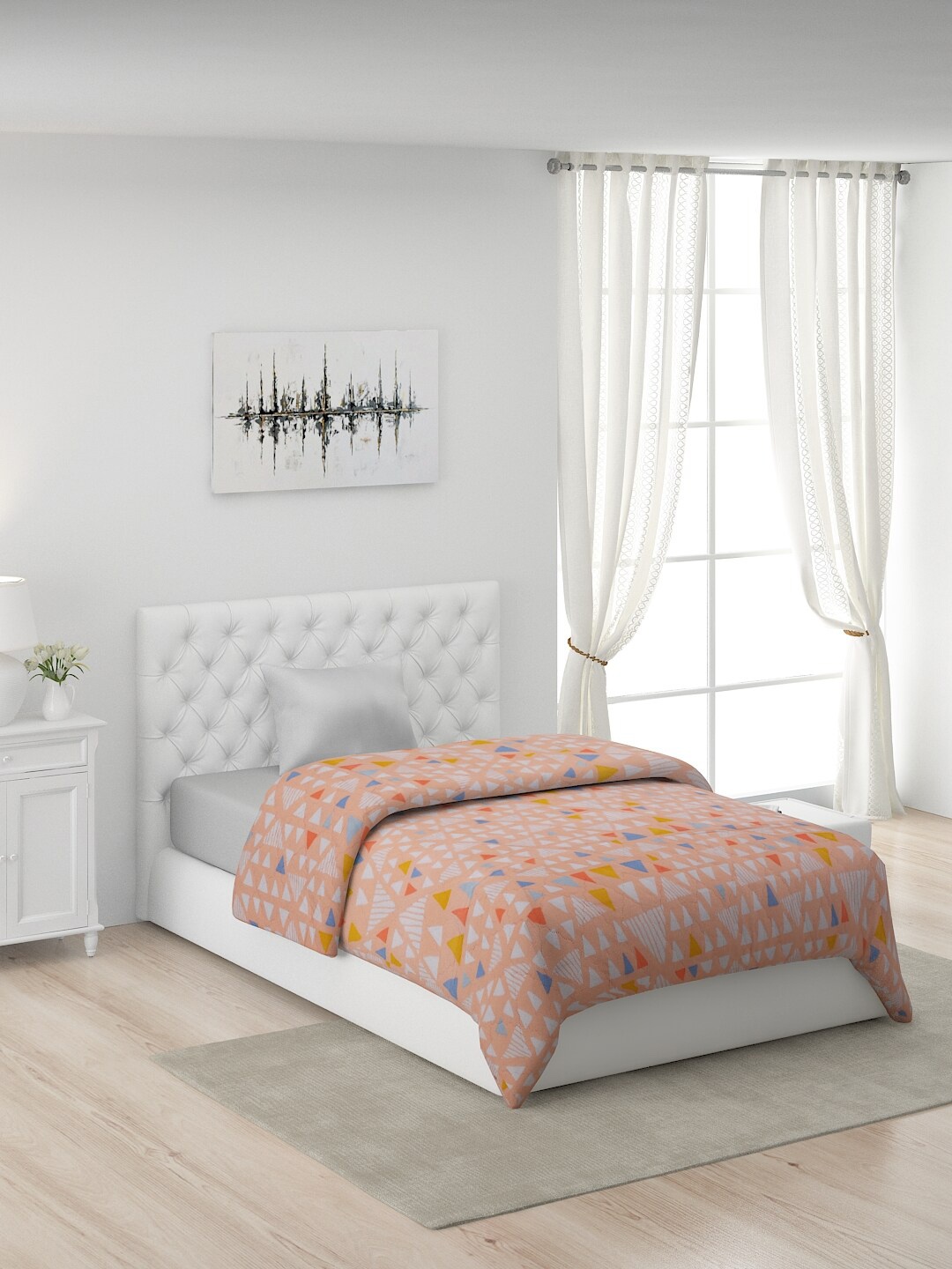

Nivasam Peach-Coloured AC Room 120 GSM Single Bed Comforter