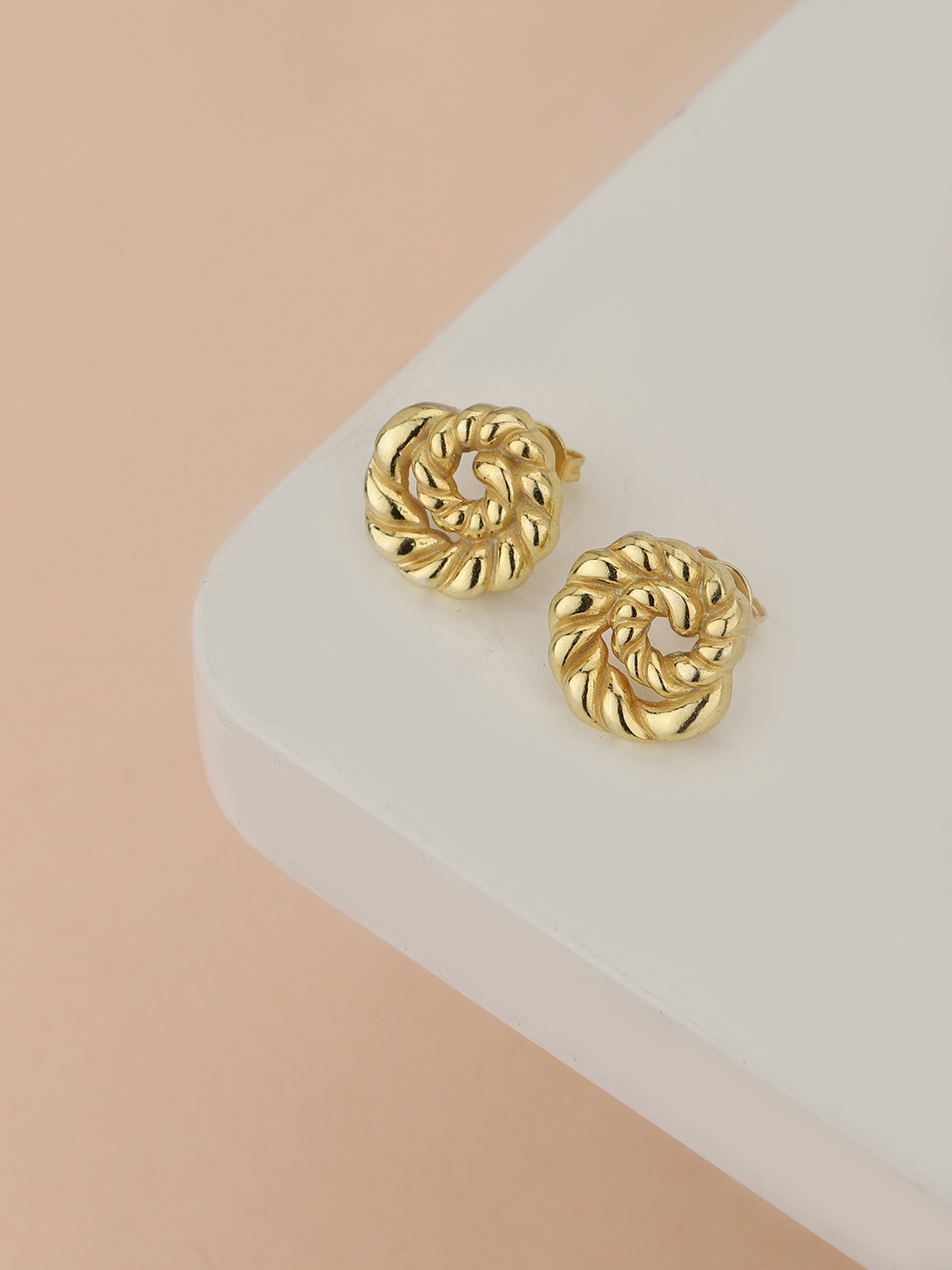 

Carlton London 18Kt Gold Plated Conteporary Stud Earrings