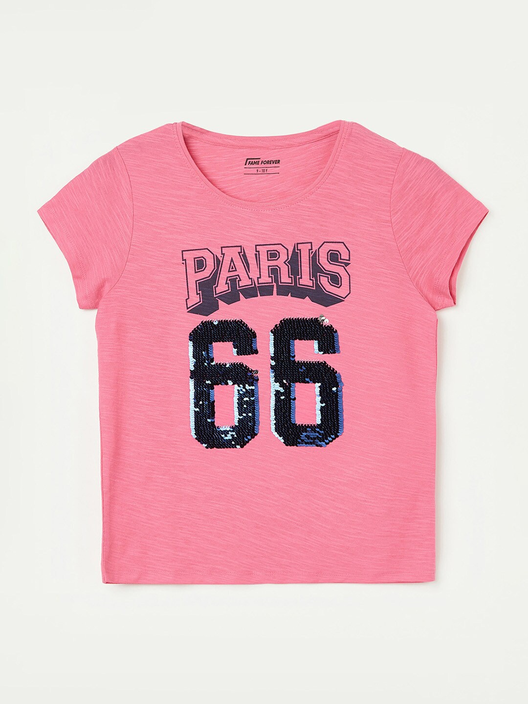 

Fame Forever by Lifestyle Girls Typography Printed Cotton T-Shirt, Pink