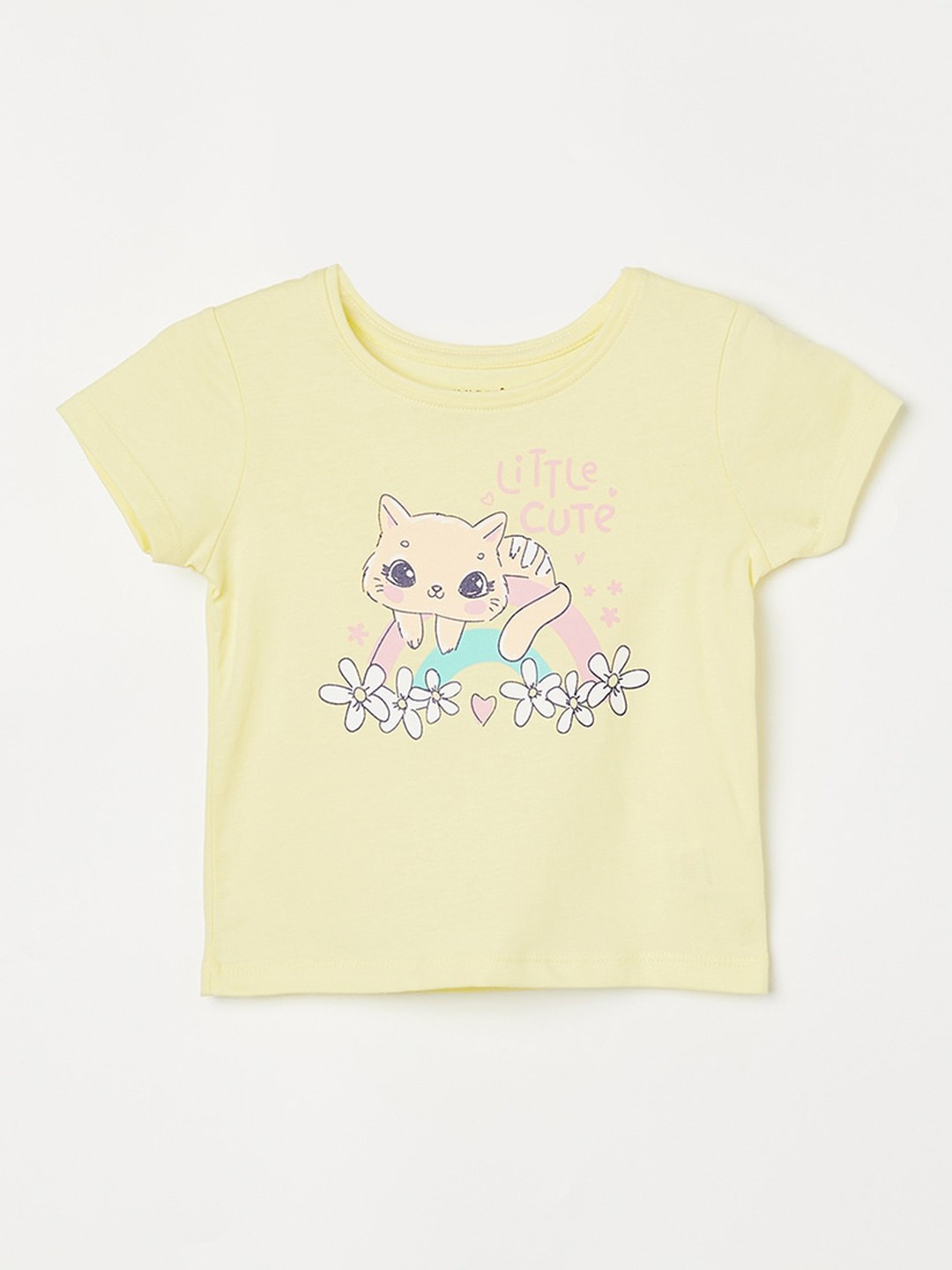

Juniors by Lifestyle Girls Graphic Printed T-shirt, Yellow