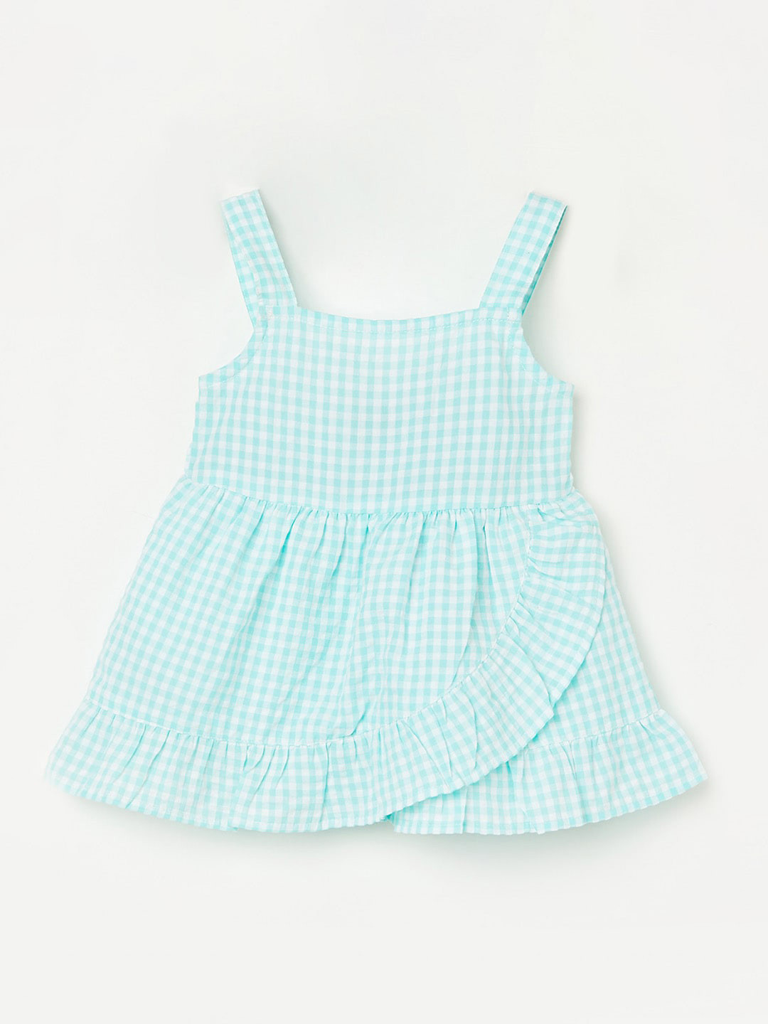 

Juniors by Lifestyle Girls Checked Cotton Top, Green