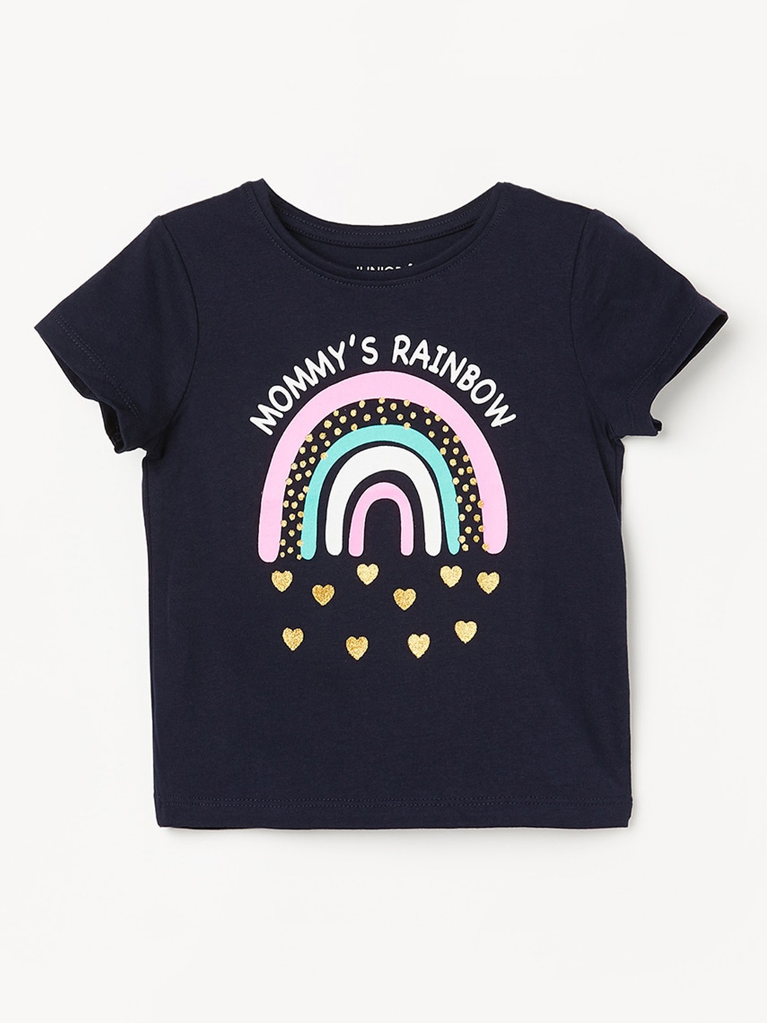 

Juniors by Lifestyle Girls Graphic Printed T-shirt, Navy blue