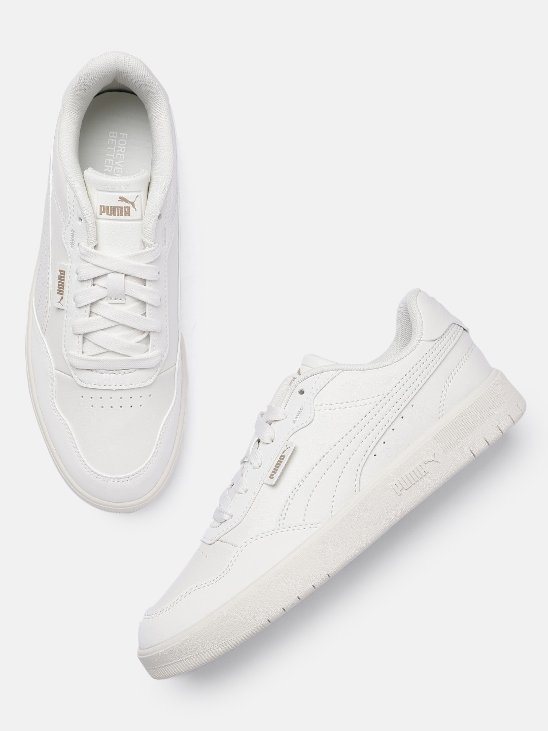 

Puma Unisex Perforated Sneakers, White