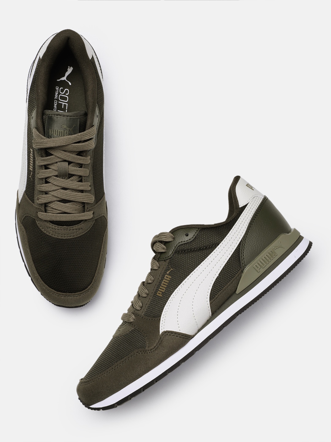 

Puma Unisex ST Runner V3 Mesh Woven Design Sneakers, Green