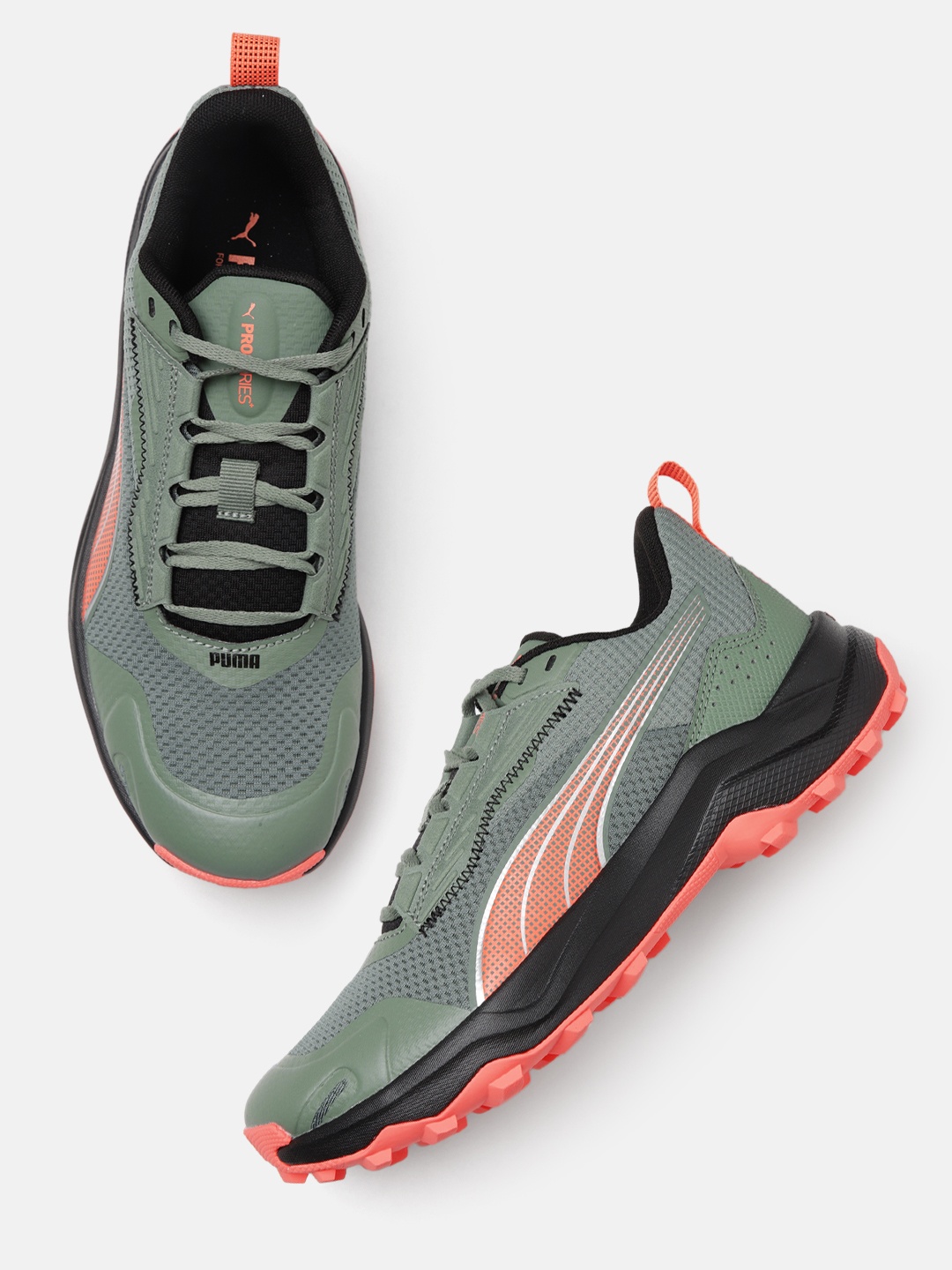 

Puma Unisex Obstruct Profoam Running Shoes, Green